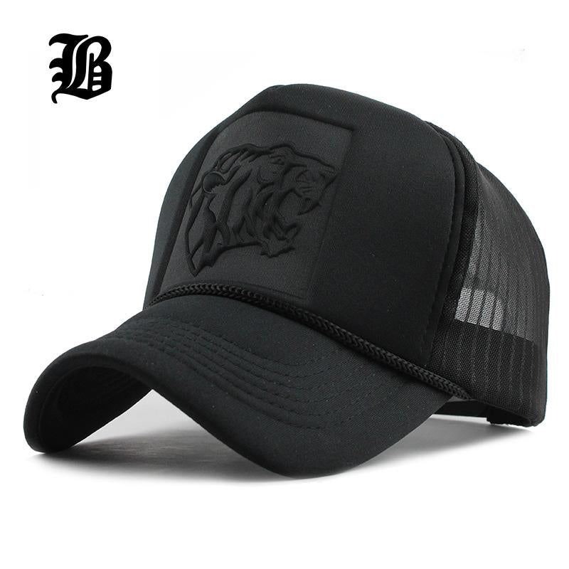 [FLB] Hip Hop Black leopard Print Curved Baseball Caps Summer Mesh Snapback Hats  casquette Trucker