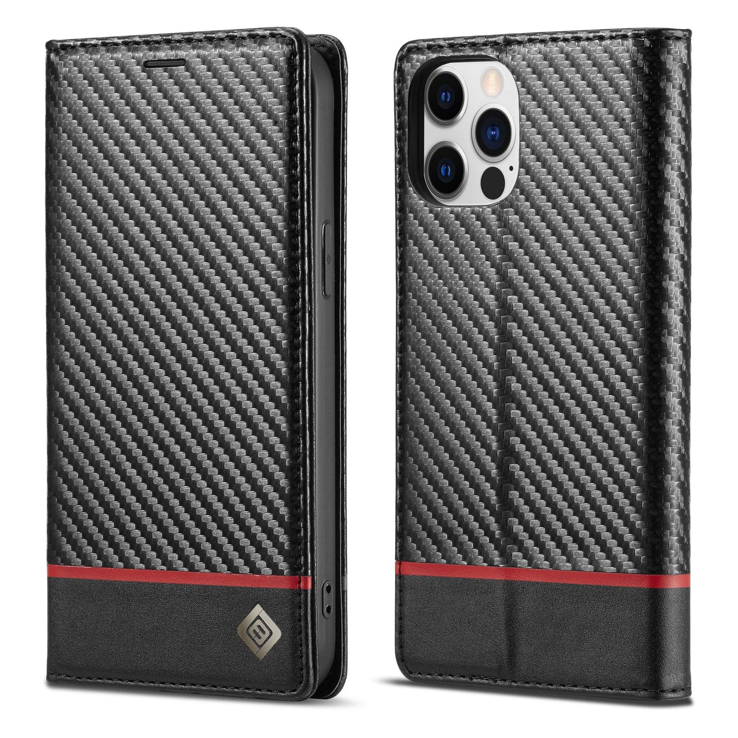 New Carbon Fiber For iPhone 13 13promax 13pro Mobile Phone Leather Case Magnetic Suction Protective Cover