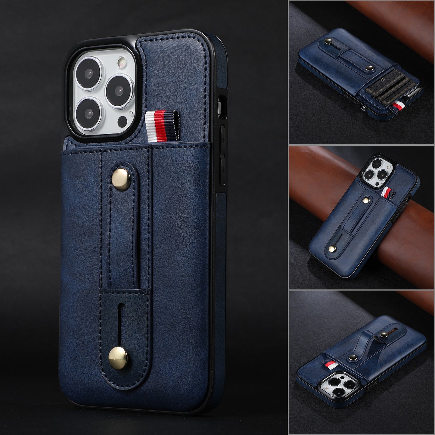 New Applicable iP13ProMax Card Mobile Phone Shell Apple 12 Bracket Mobile Phone Protective Cover 11 Anti-Fall Case