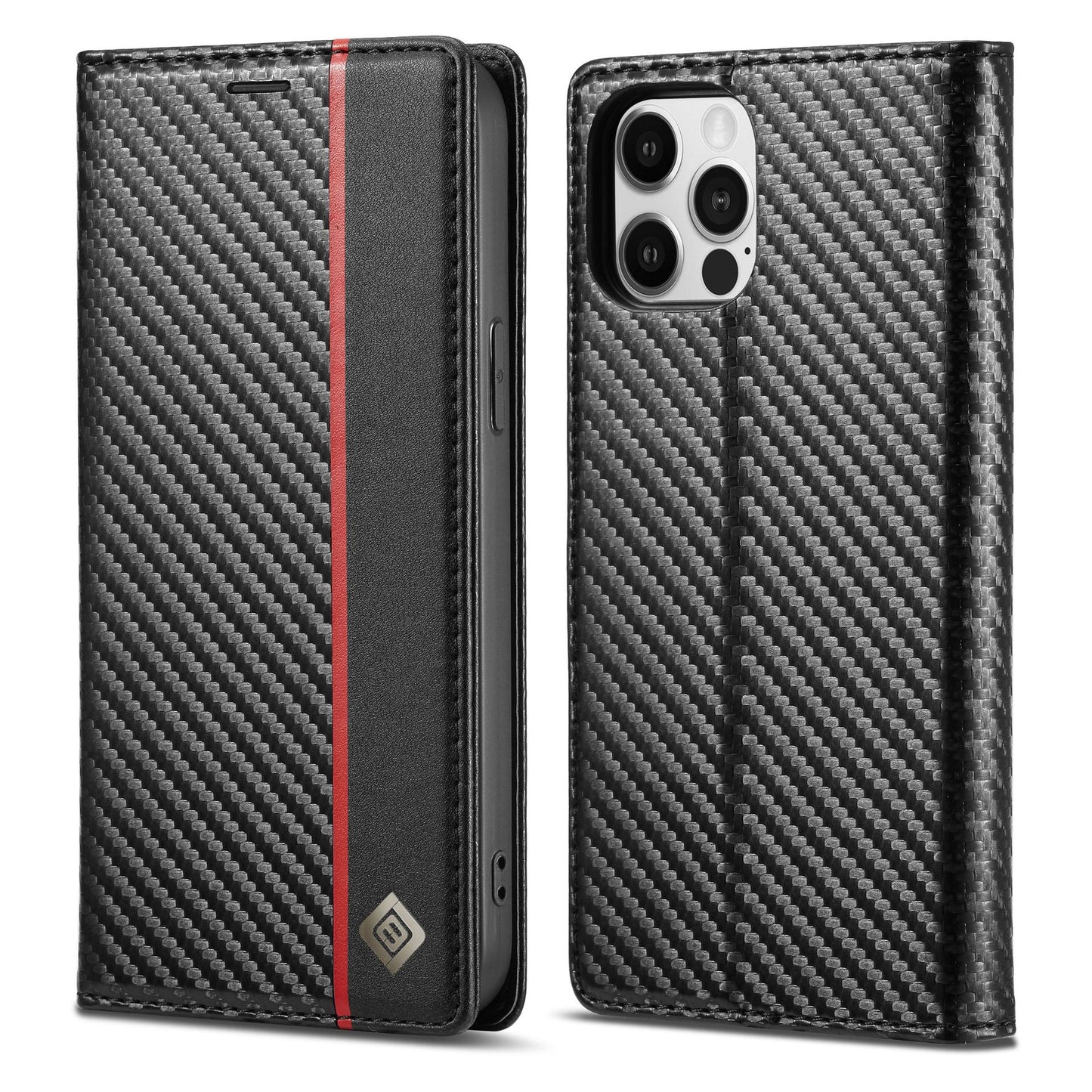 New Carbon Fiber For iPhone 13 13promax 13pro Mobile Phone Leather Case Magnetic Suction Protective Cover